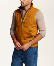 The Workshop Canvas Vest in Buckthorn Gold