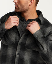 Faux Wool Utility Shirt Jacketing Phantom Night