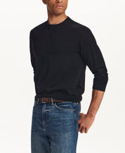 L/S BRUSHED JERSEY CREW in BLACK (F268059WV)