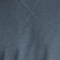 Long Sleeve Brushed Jersey Crew in Slate Blue Heather