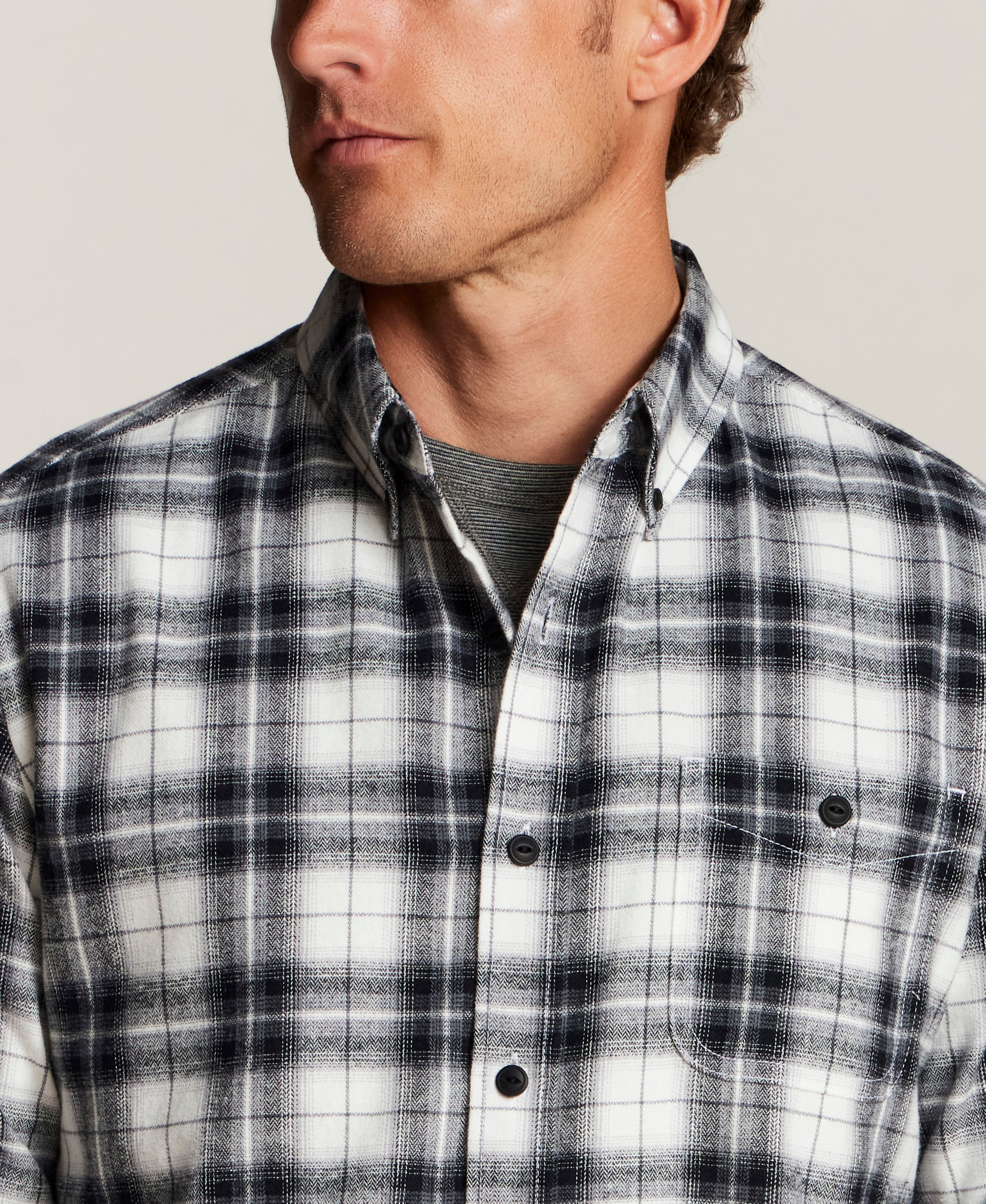 Fireside Holiday Flannel in Black and White
