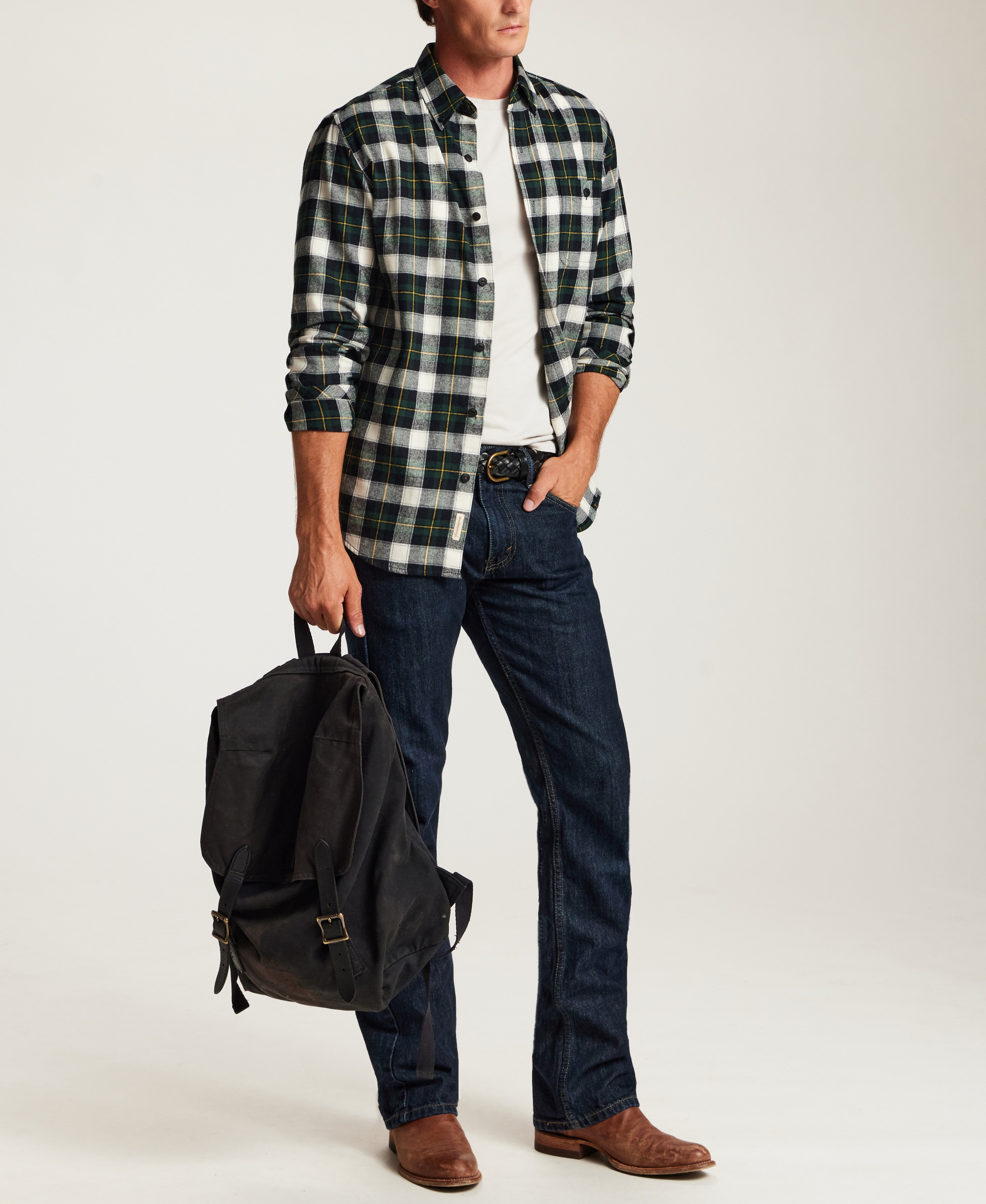 Fireside Holiday Flannel in Dark Spruce