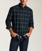 Fireside Holiday Flannel in Deep Forest