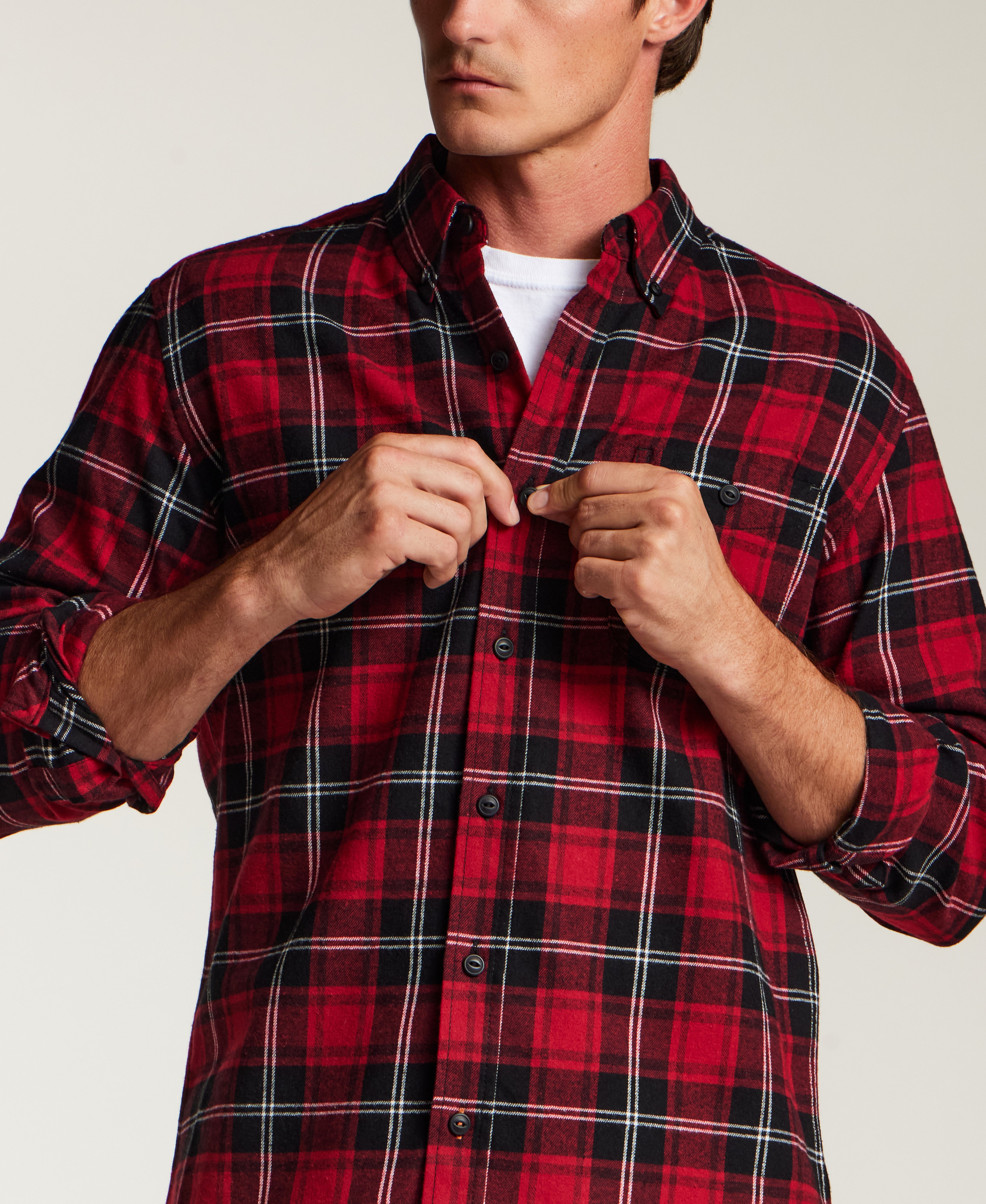 Fireside Holiday Flannel in Tango Red