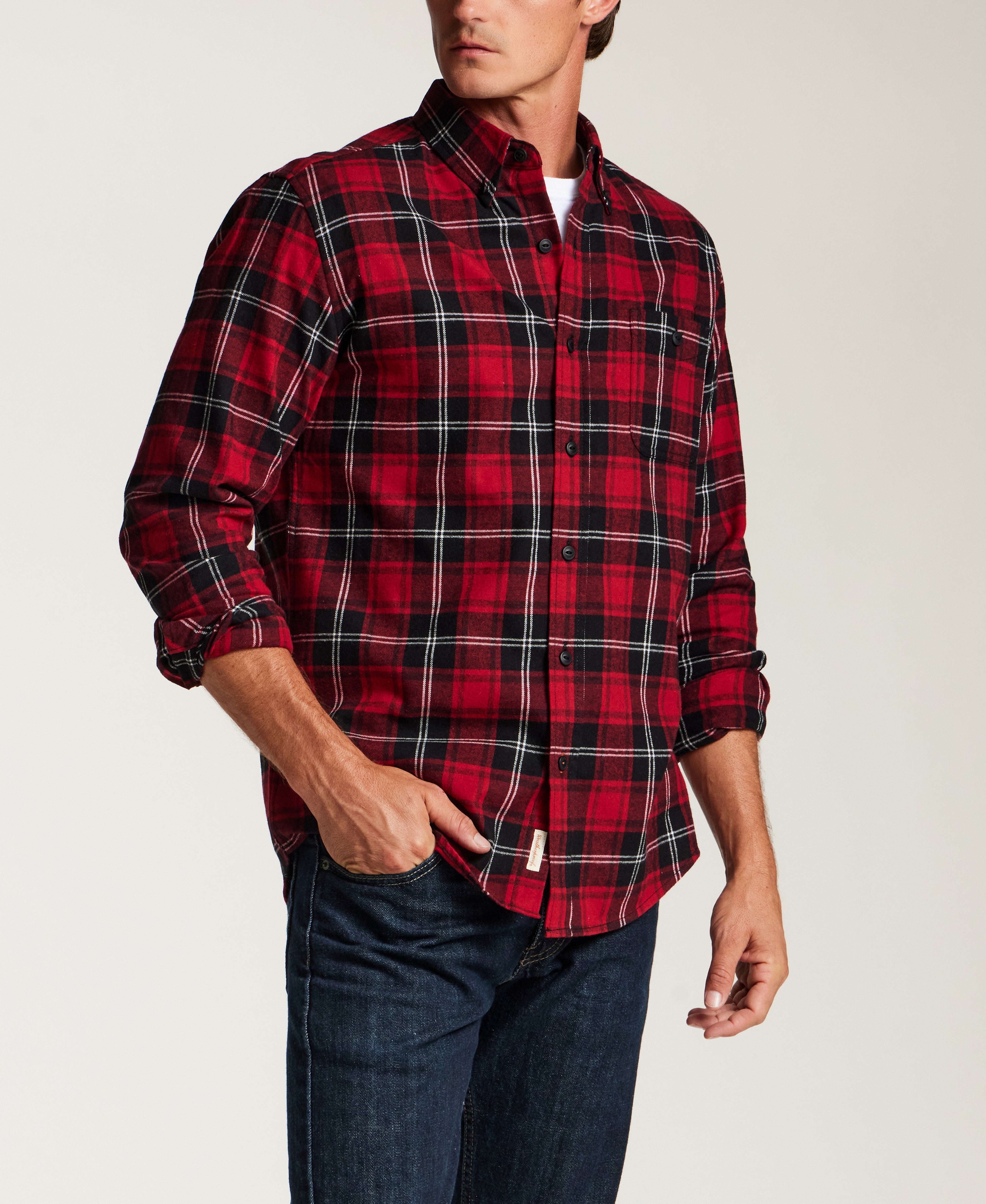 Fireside Holiday Flannel in Tango Red