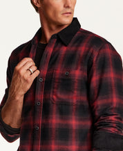 Cord Collar Waffle Flannel in Syrah
