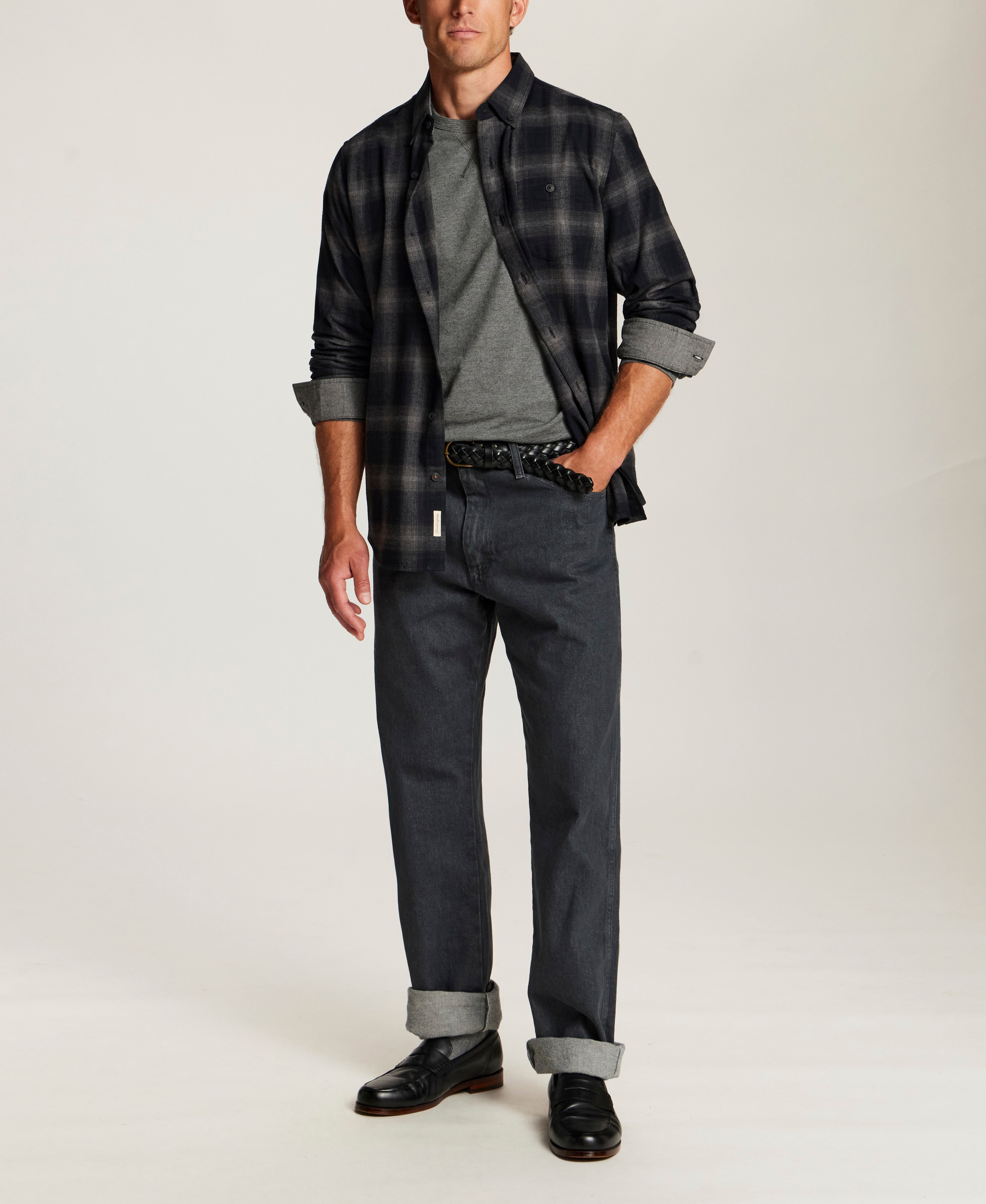 The Everyday Flannel in Black Onyx