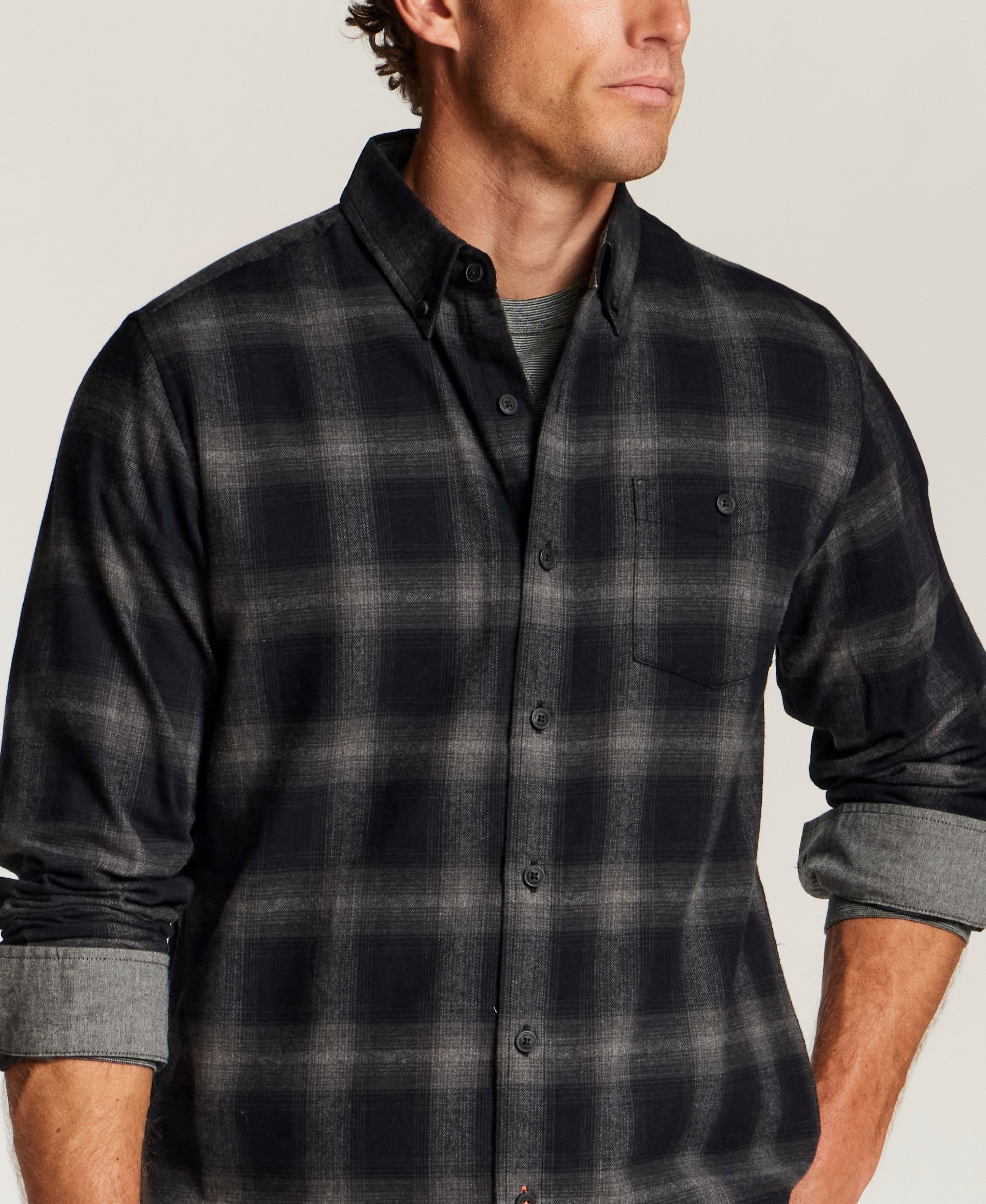 The Everyday Flannel in Black Onyx