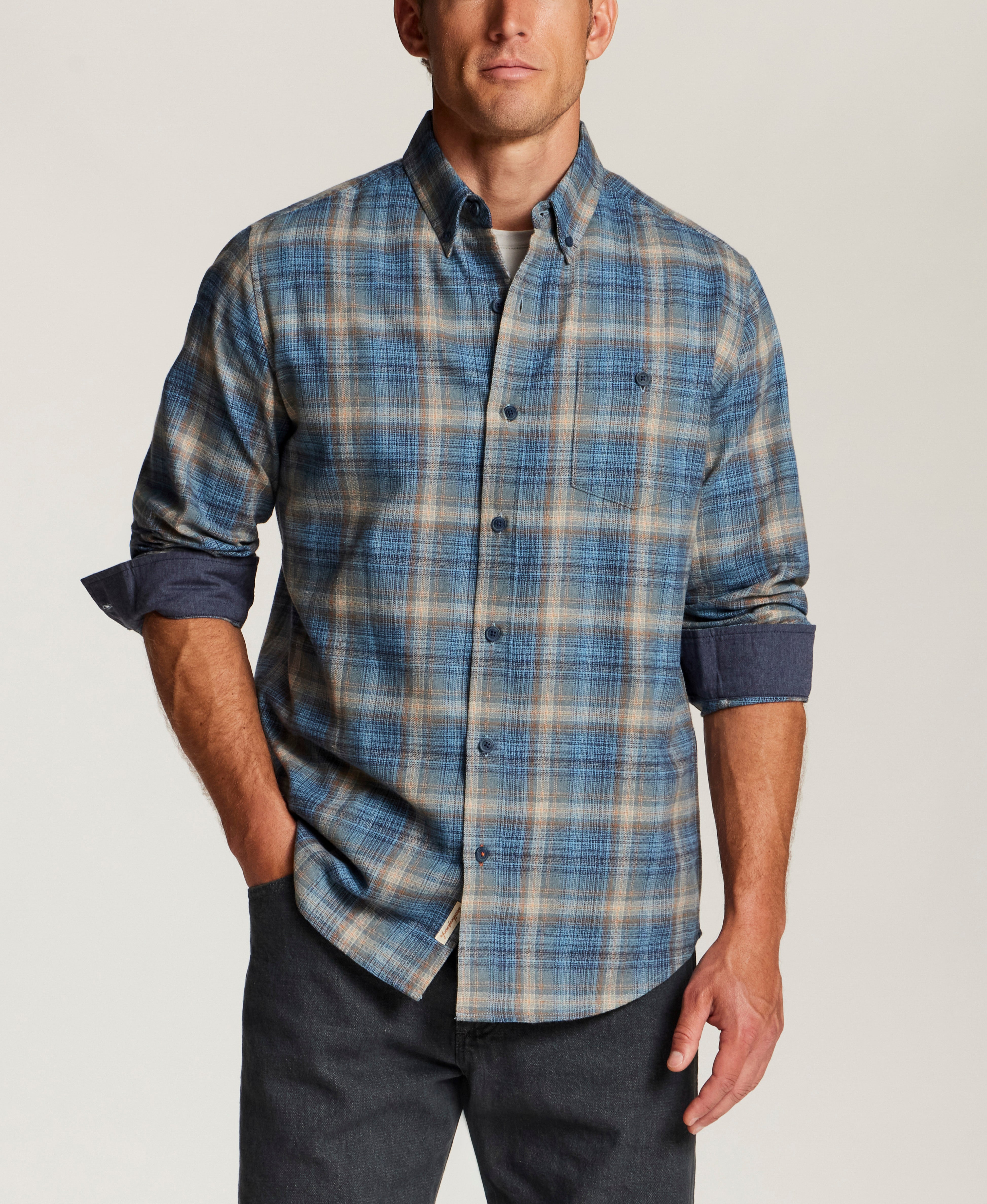 The Everyday Flannel in Blue Ashes