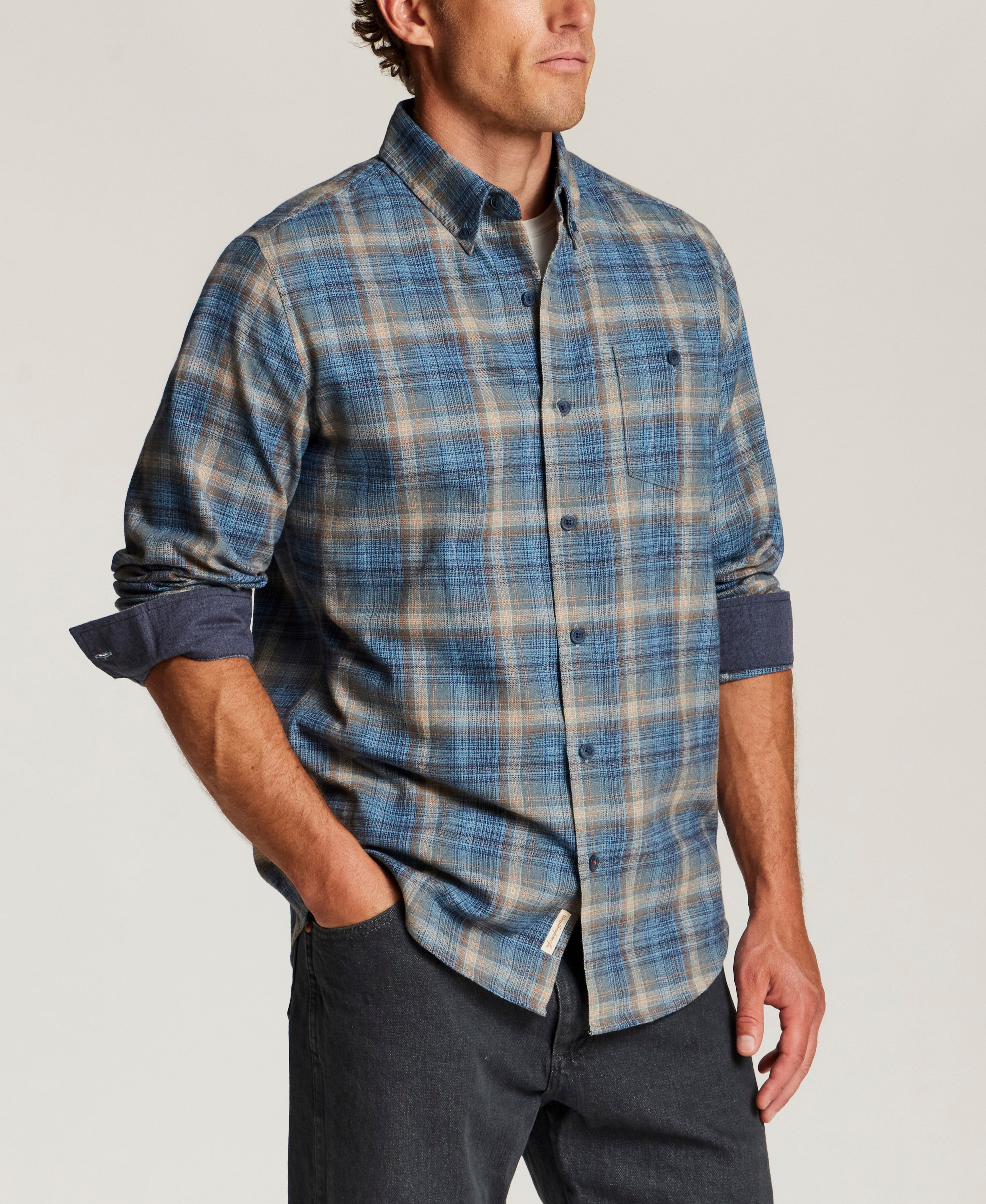 The Everyday Flannel in Blue Ashes