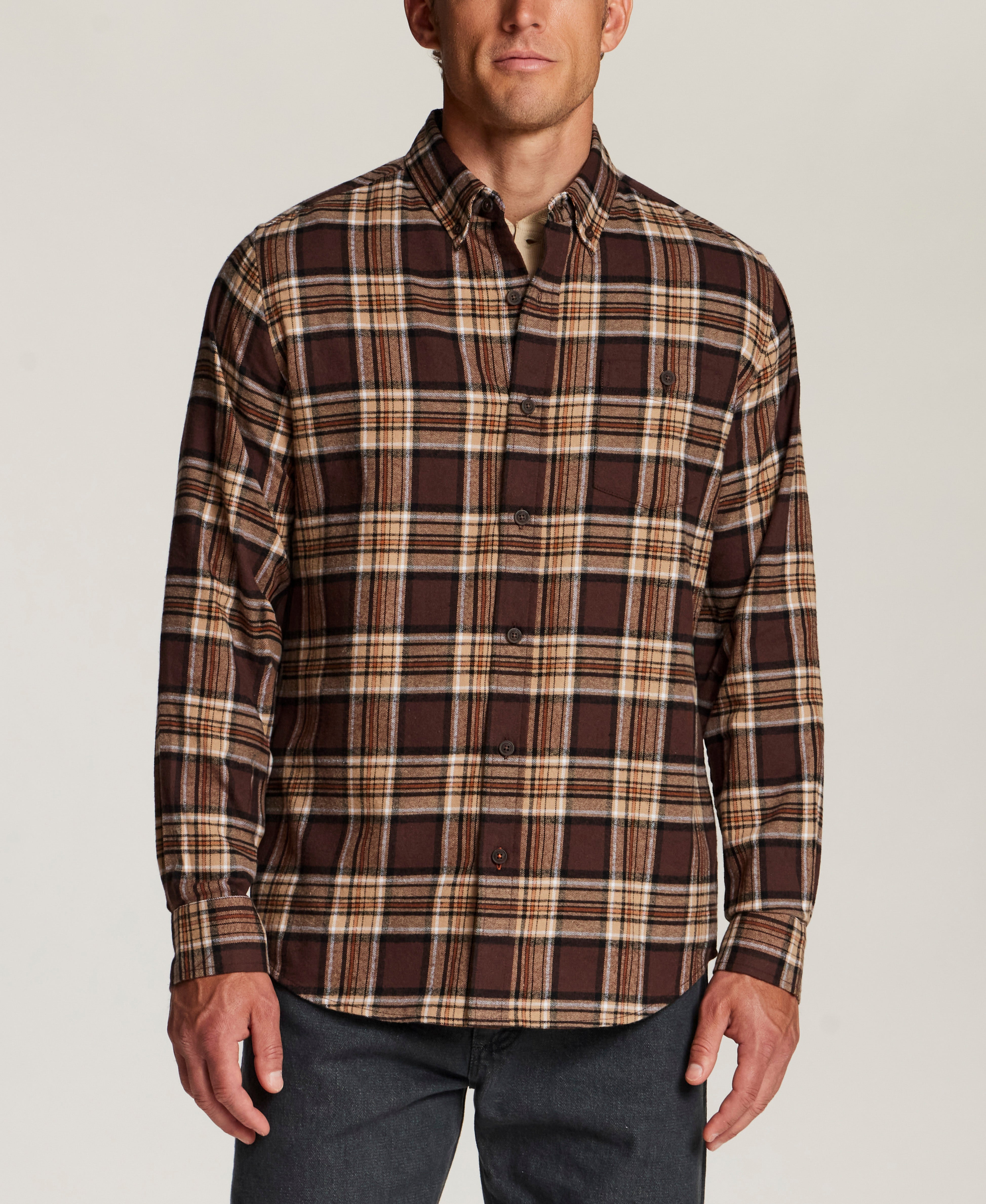 The Everyday Flannel in Brown Willow