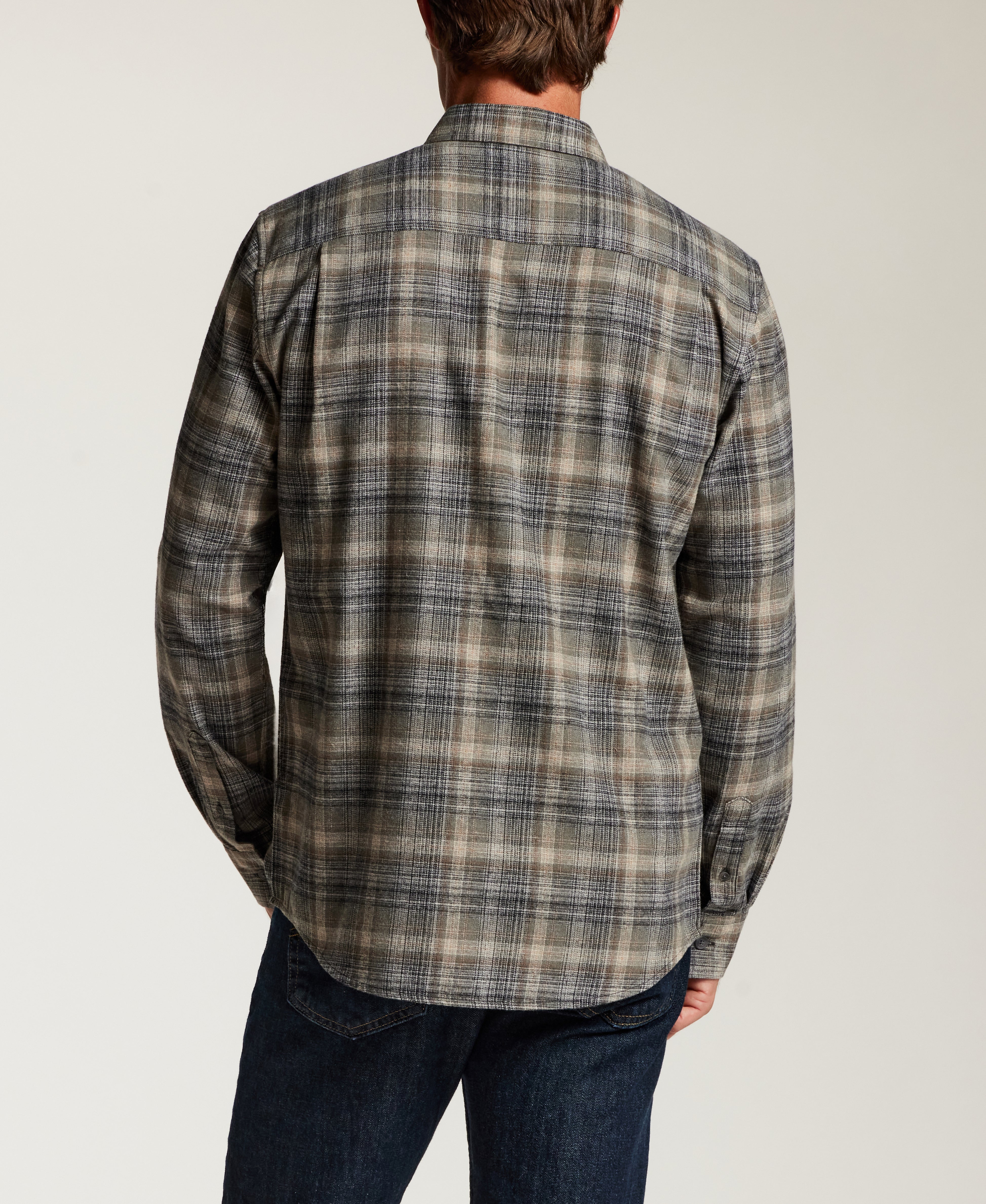 The Everyday Flannel in Gunmetal