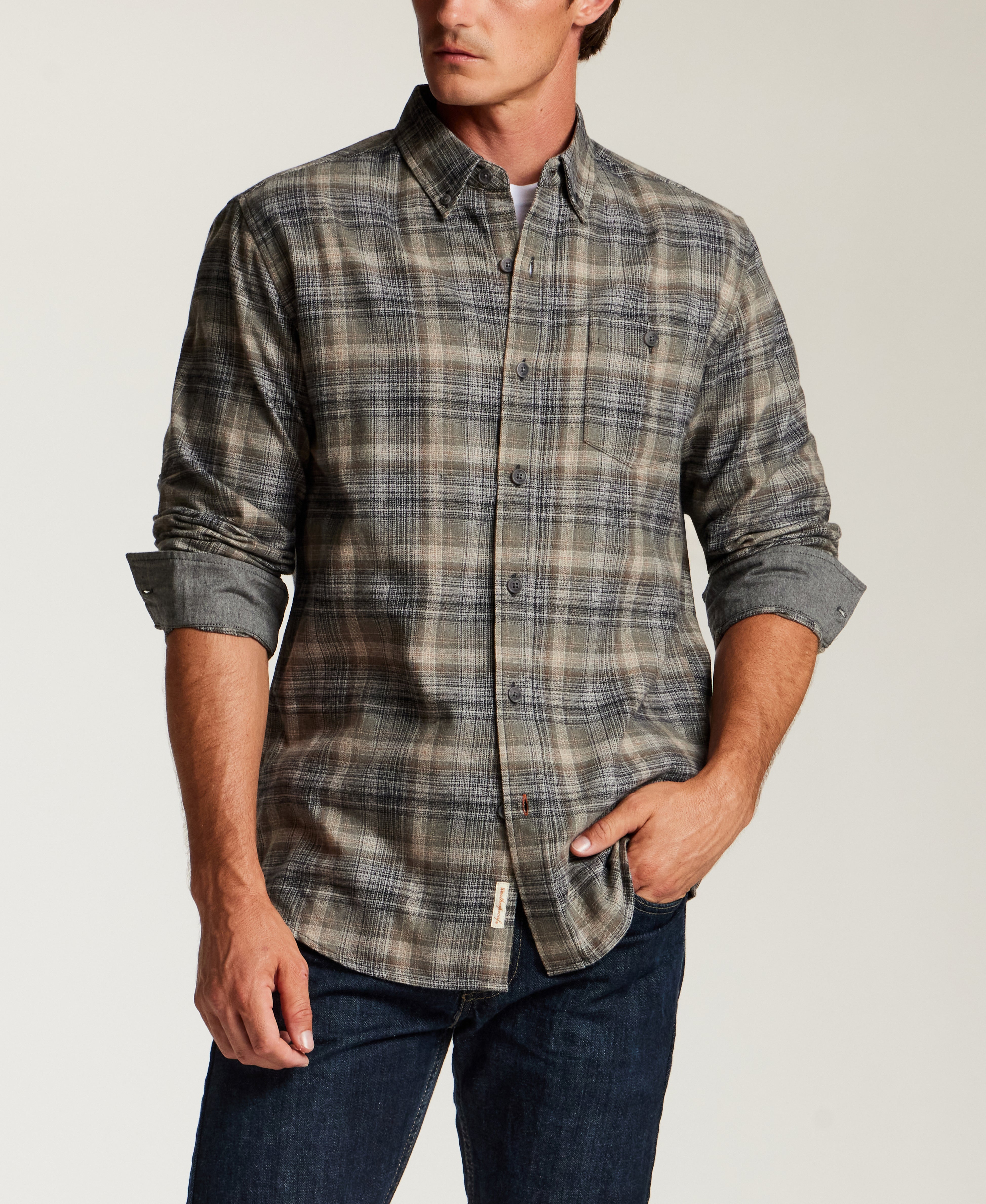 The Everyday Flannel in Gunmetal
