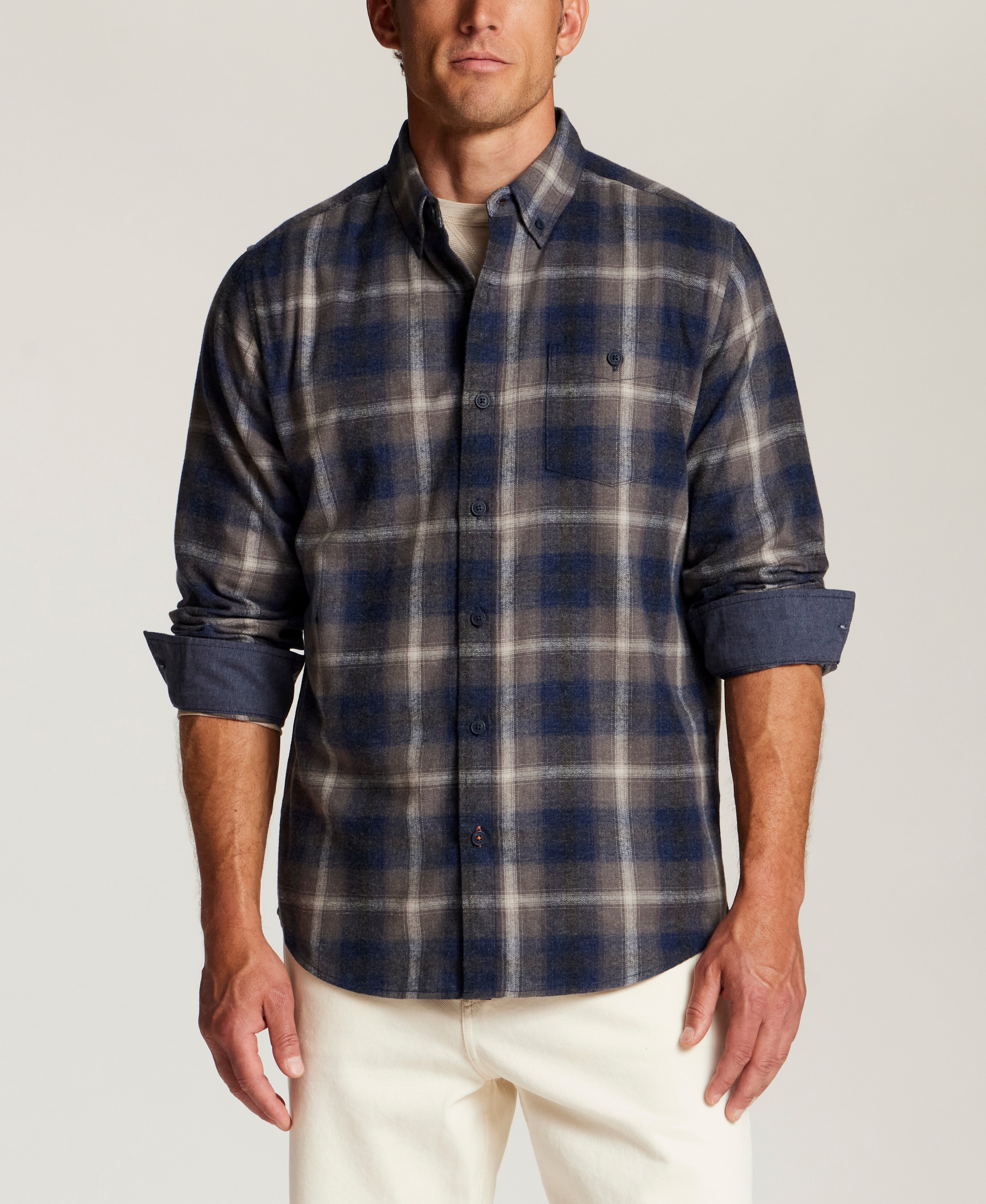 The Everyday Flannel in Indigo Sea