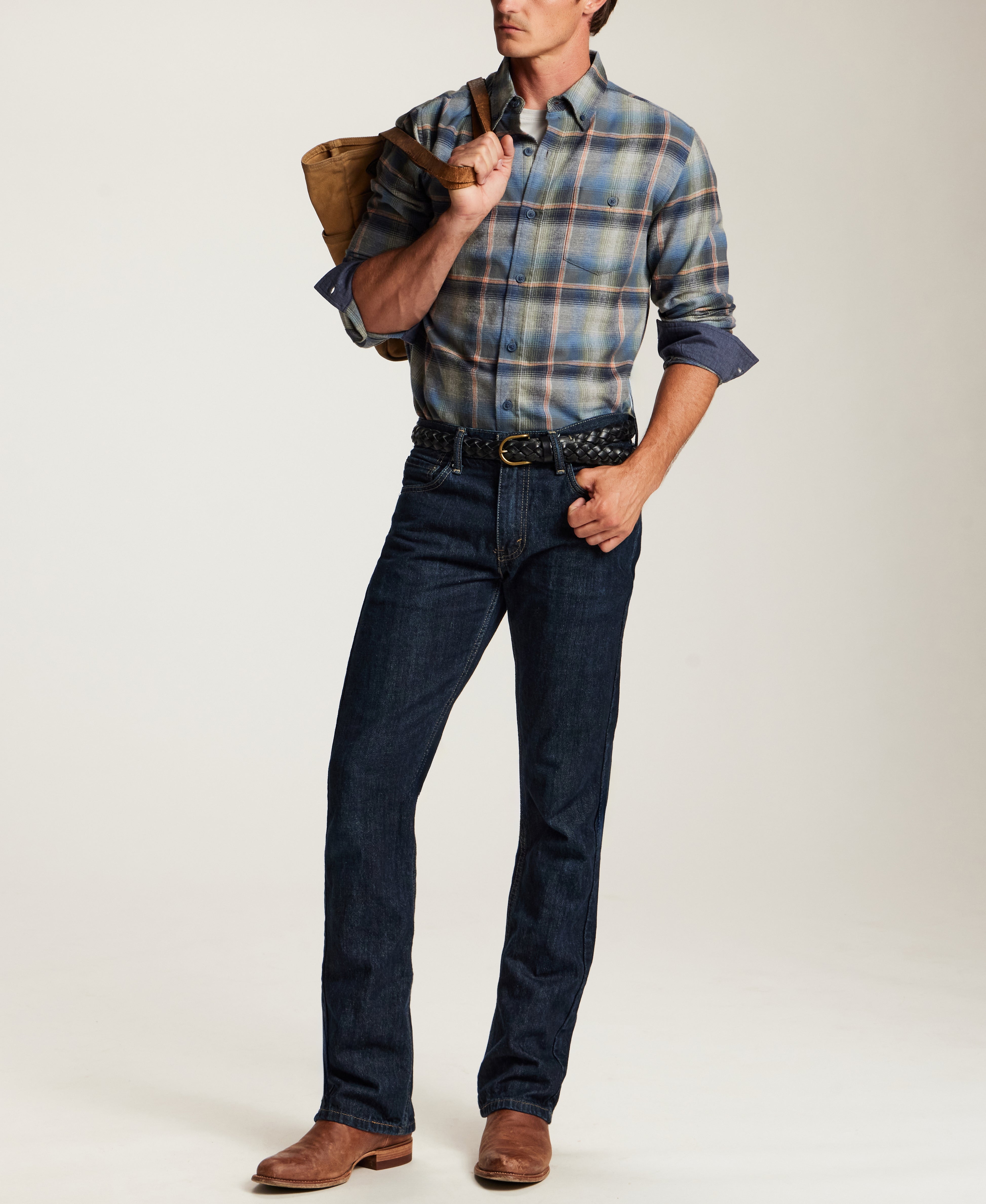 The Everyday Flannel in Moroccan Blue