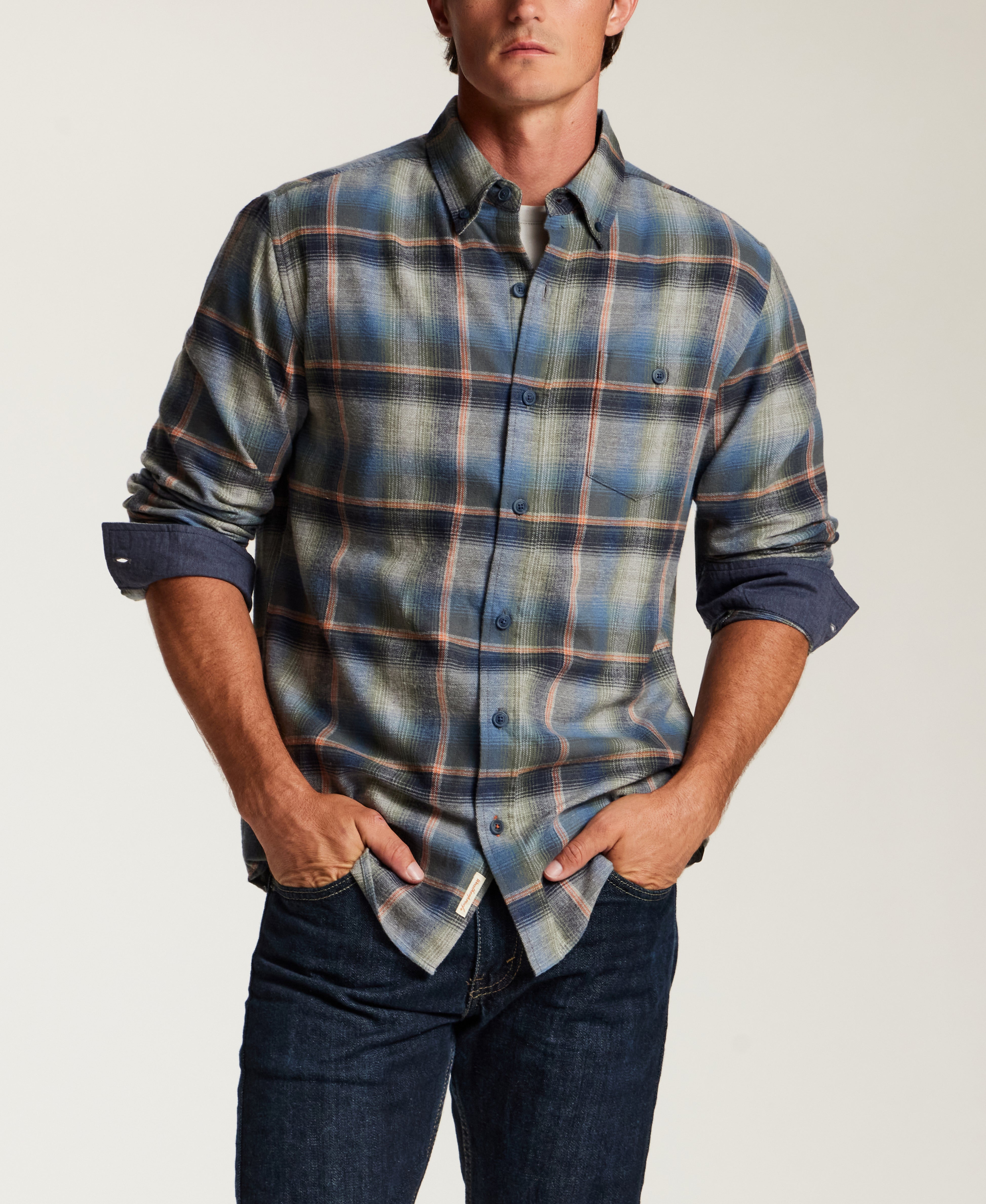 The Everyday Flannel in Moroccan Blue