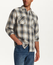 L/S BURNOUT FLANNEL in SMOKED PEARL (F2685762WV)