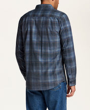 The Brocade Cord Plaid Shirt in Blue Depths