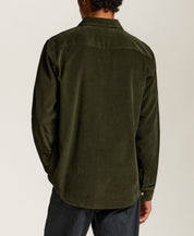 Western Corduroy Snap Shirt in Forest Night