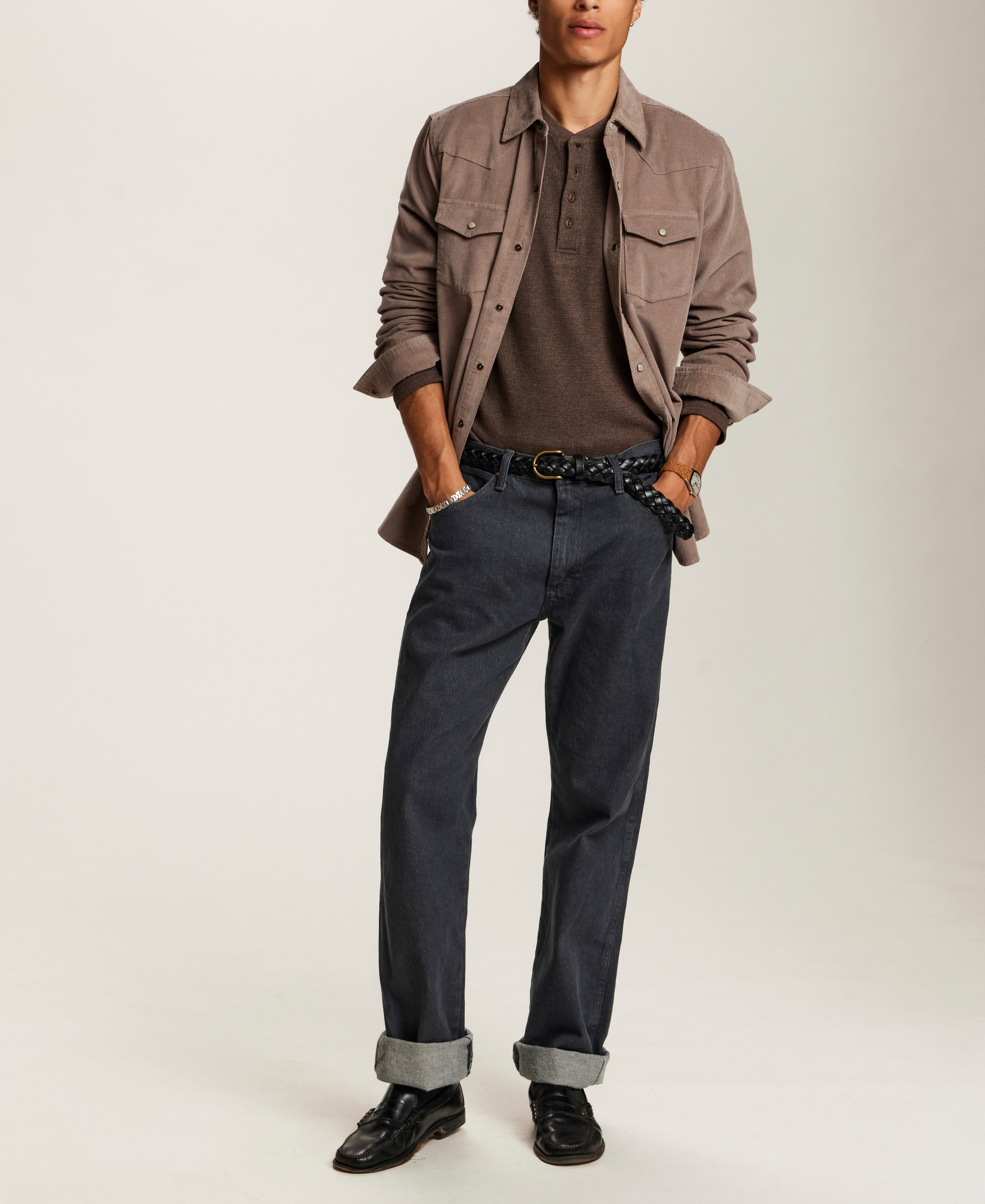 Western Corduroy Snap Shirt in Mountain Trail