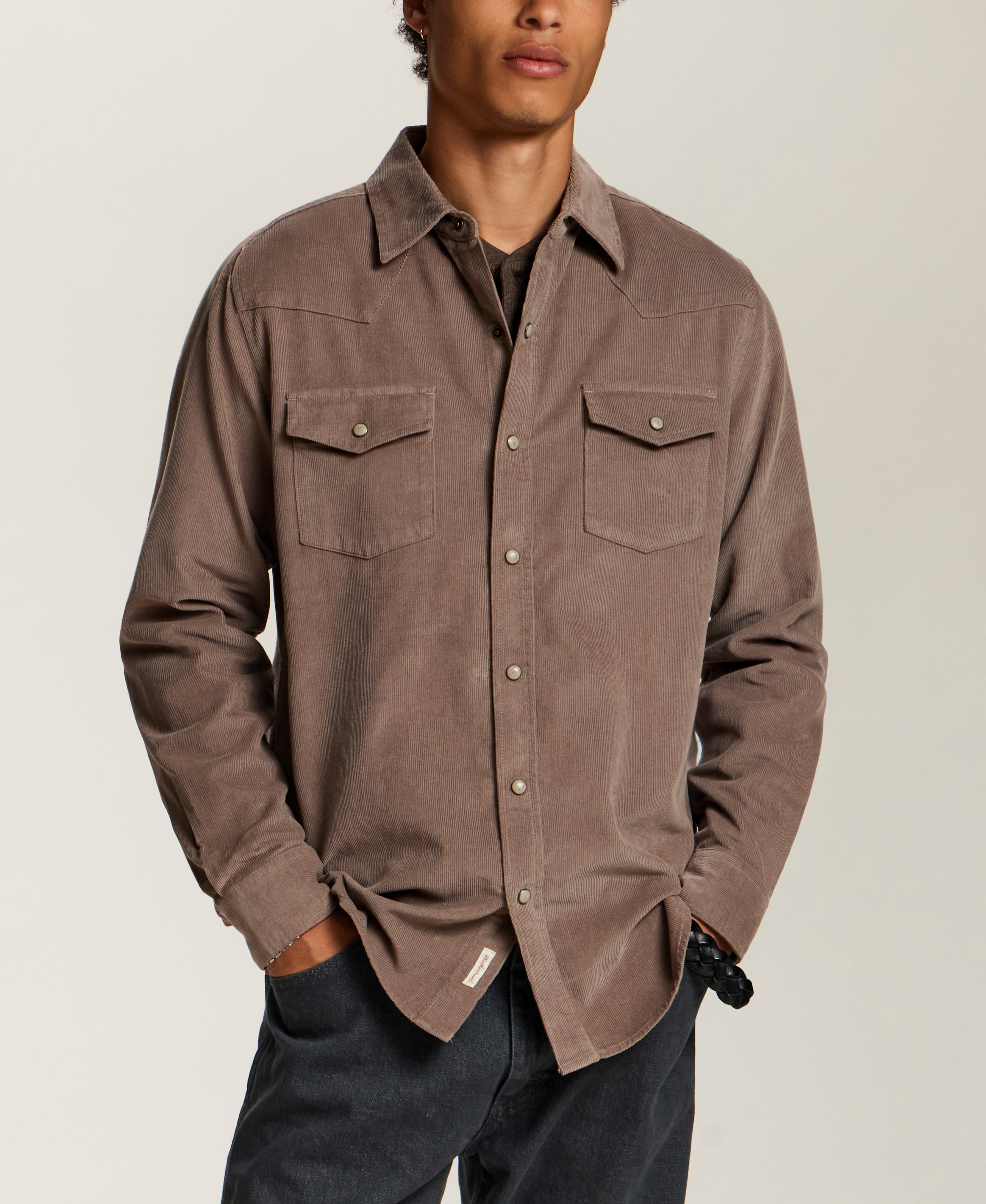 Western Corduroy Snap Shirt in Mountain Trail