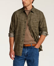PEACH SLUB SOLID in FOREST NIGHT (F2685866WV)