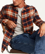 SLUB FLANNEL PLAID in GINGERBREAD (F2685929WV)