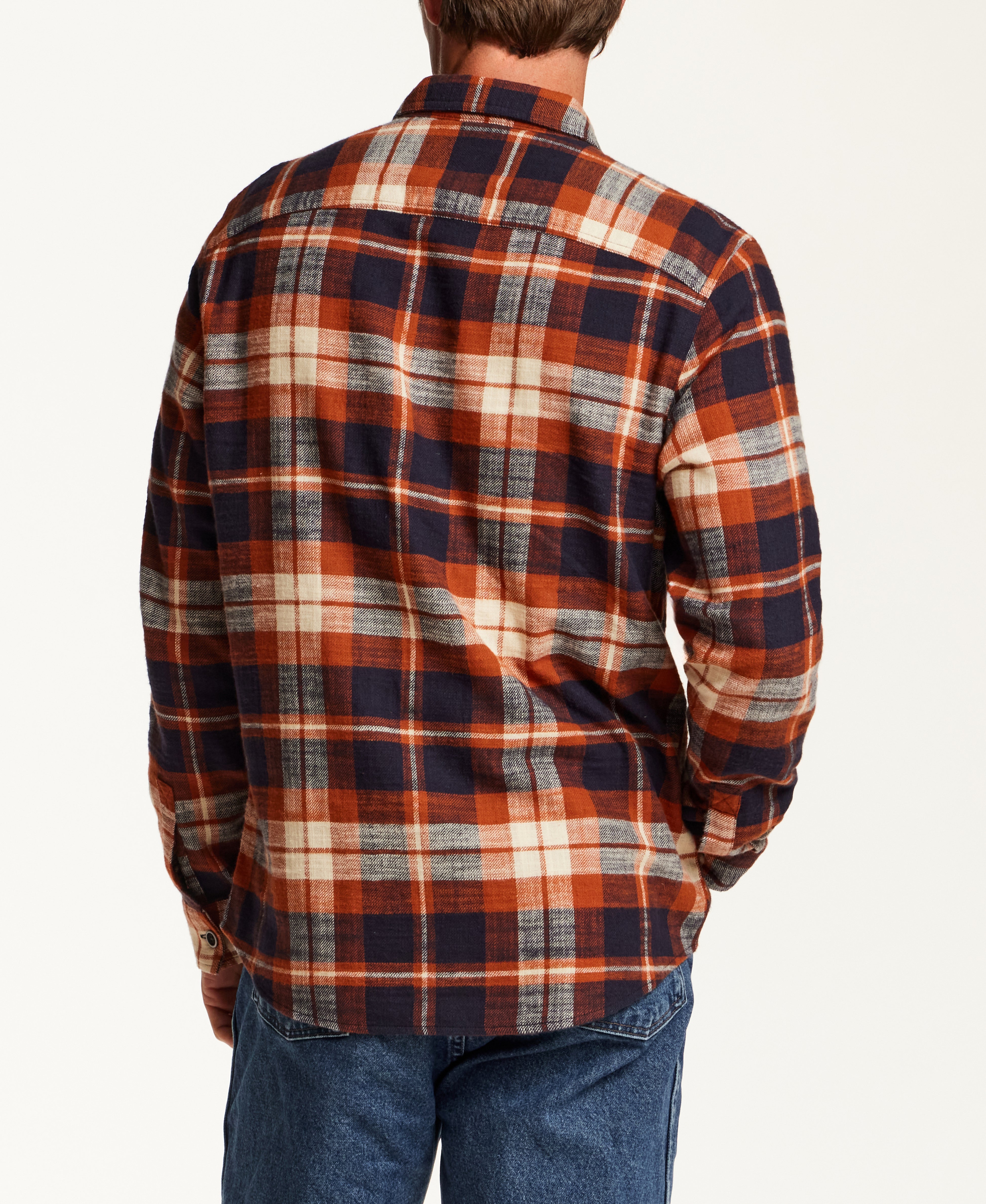 SLUB FLANNEL PLAID in GINGERBREAD (F2685929WV)