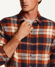 SLUB FLANNEL PLAID in GINGERBREAD (F2685929WV)