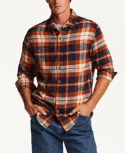 SLUB FLANNEL PLAID in GINGERBREAD (F2685929WV)