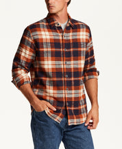 SLUB FLANNEL PLAID in GINGERBREAD (F2685929WV)