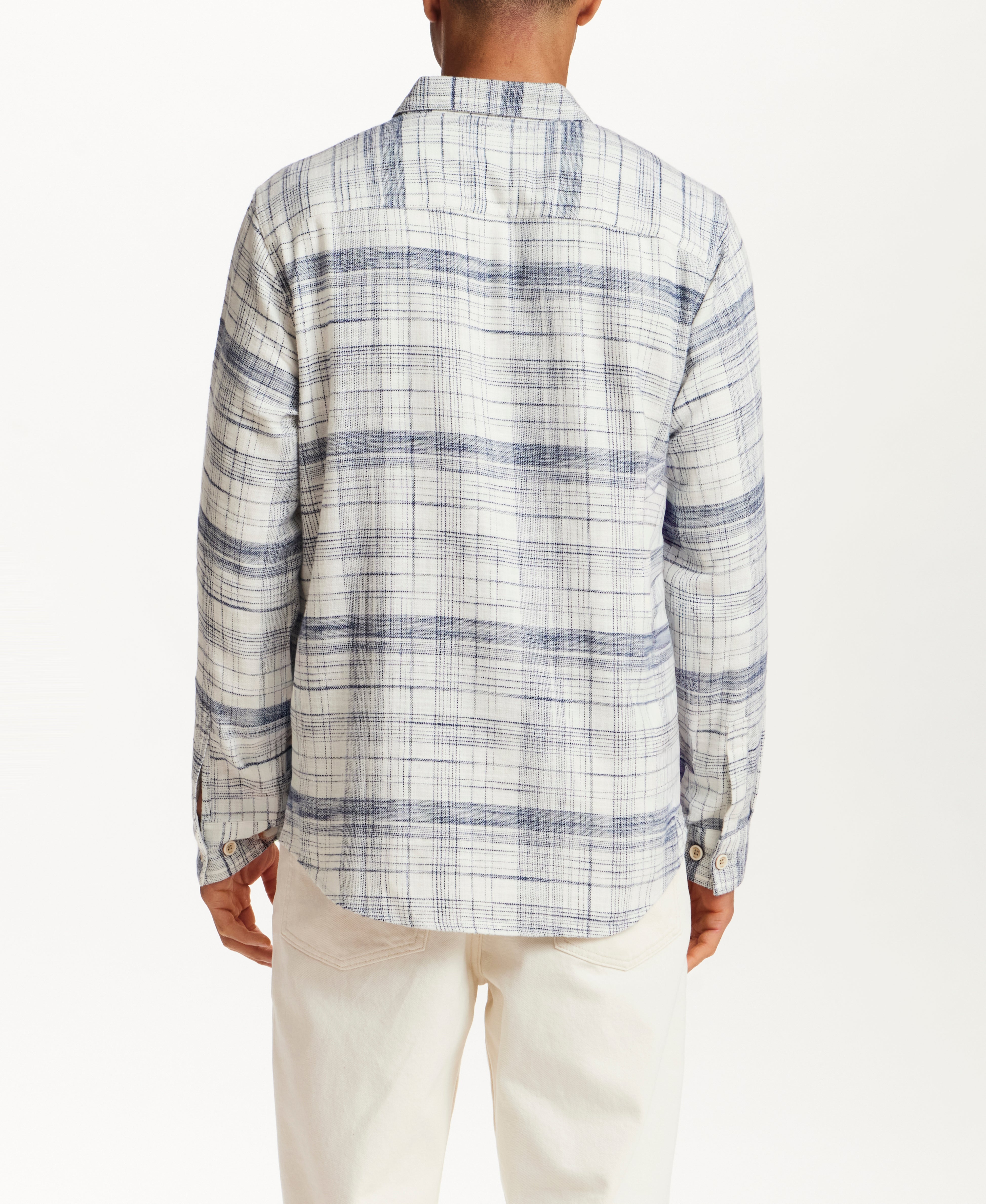 SLUB FLANNEL PLAID in ICICLE (F2685929WV)