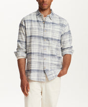 SLUB FLANNEL PLAID in ICICLE (F2685929WV)