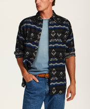 The Mesa Jacquard Overshirt in Peacoat