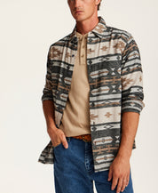 The Mesa Jacquard Overshirt in Raven