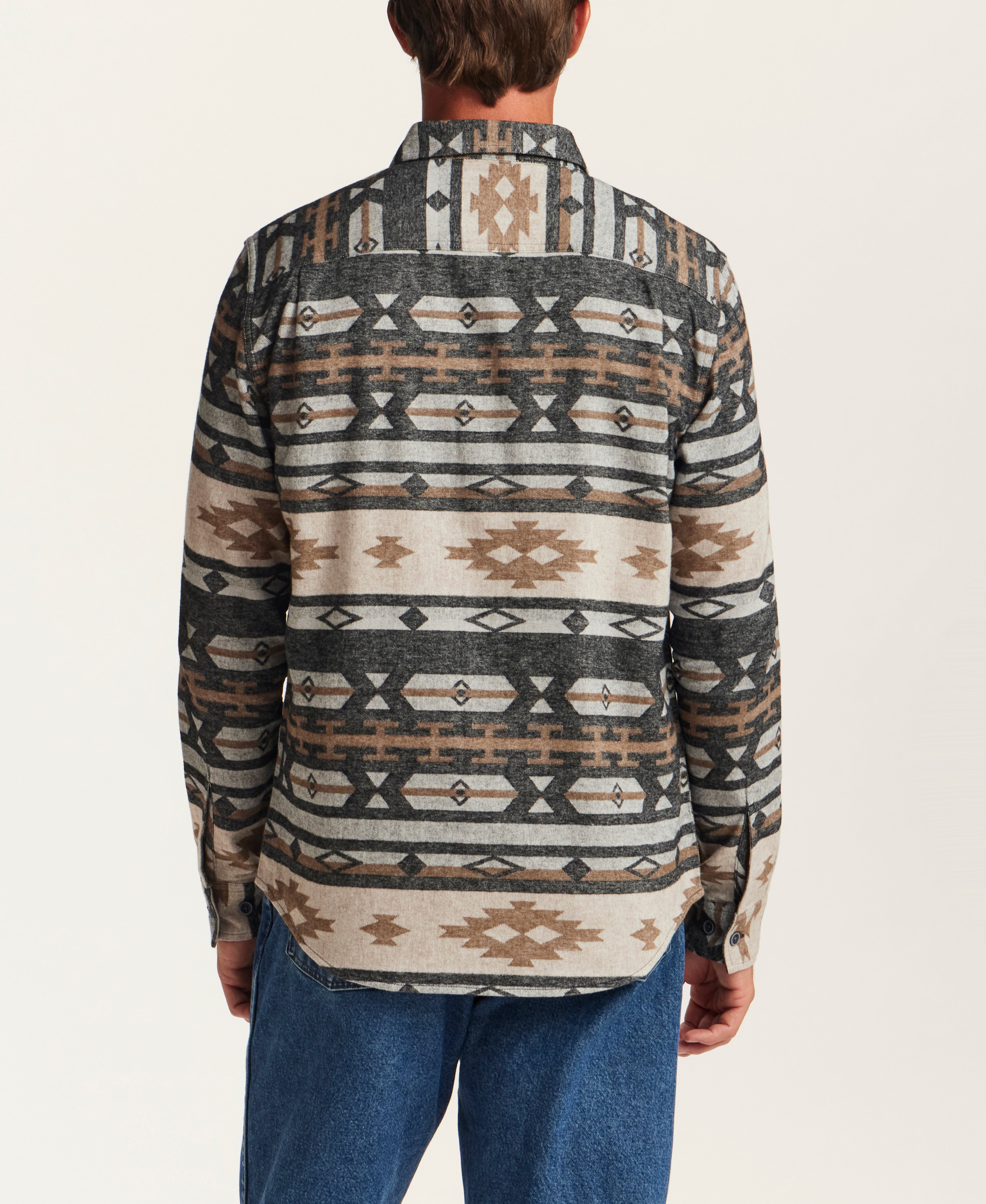 The Mesa Jacquard Overshirt in Raven