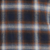 Brushed Waffle Plaid Shirt in Midnight Navy