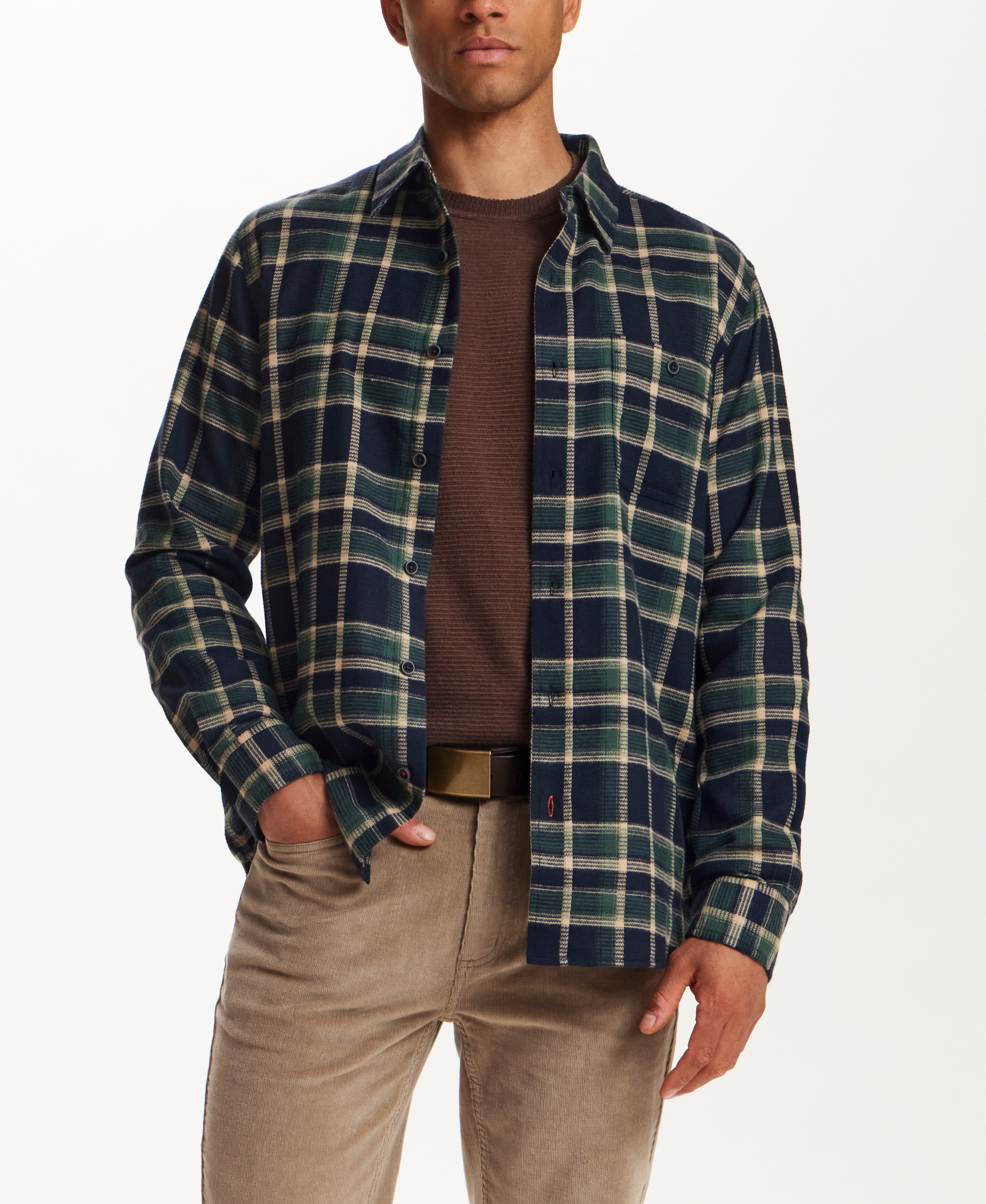 WAFFLE FLANNEL in SKY CAPTAIN (F2685991WV)