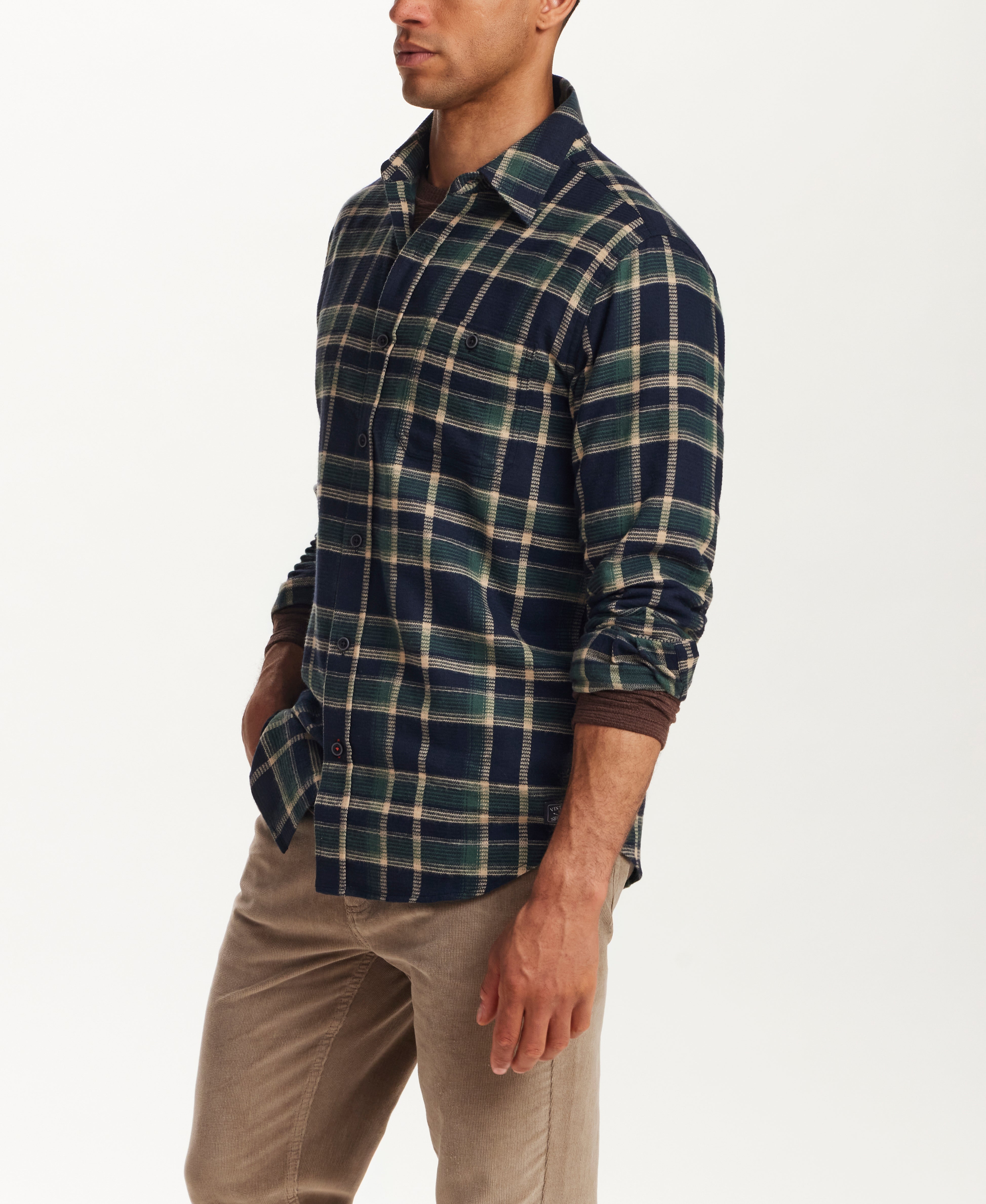 WAFFLE FLANNEL in SKY CAPTAIN (F2685991WV)