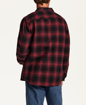 Brushed Waffle Plaid Shirt in Syrah