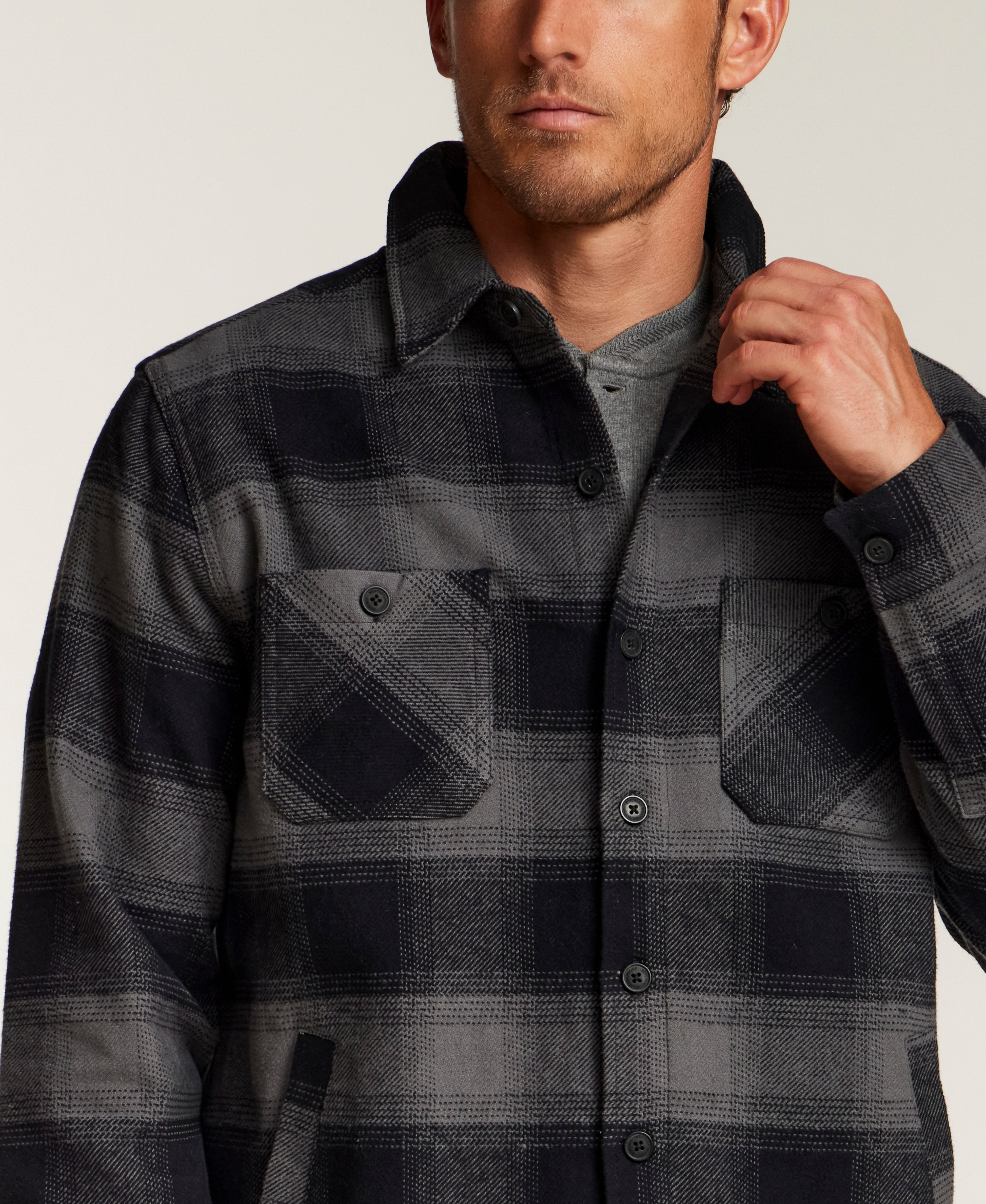 Lumberjack Plaid Shirt Jacket in Phantom
