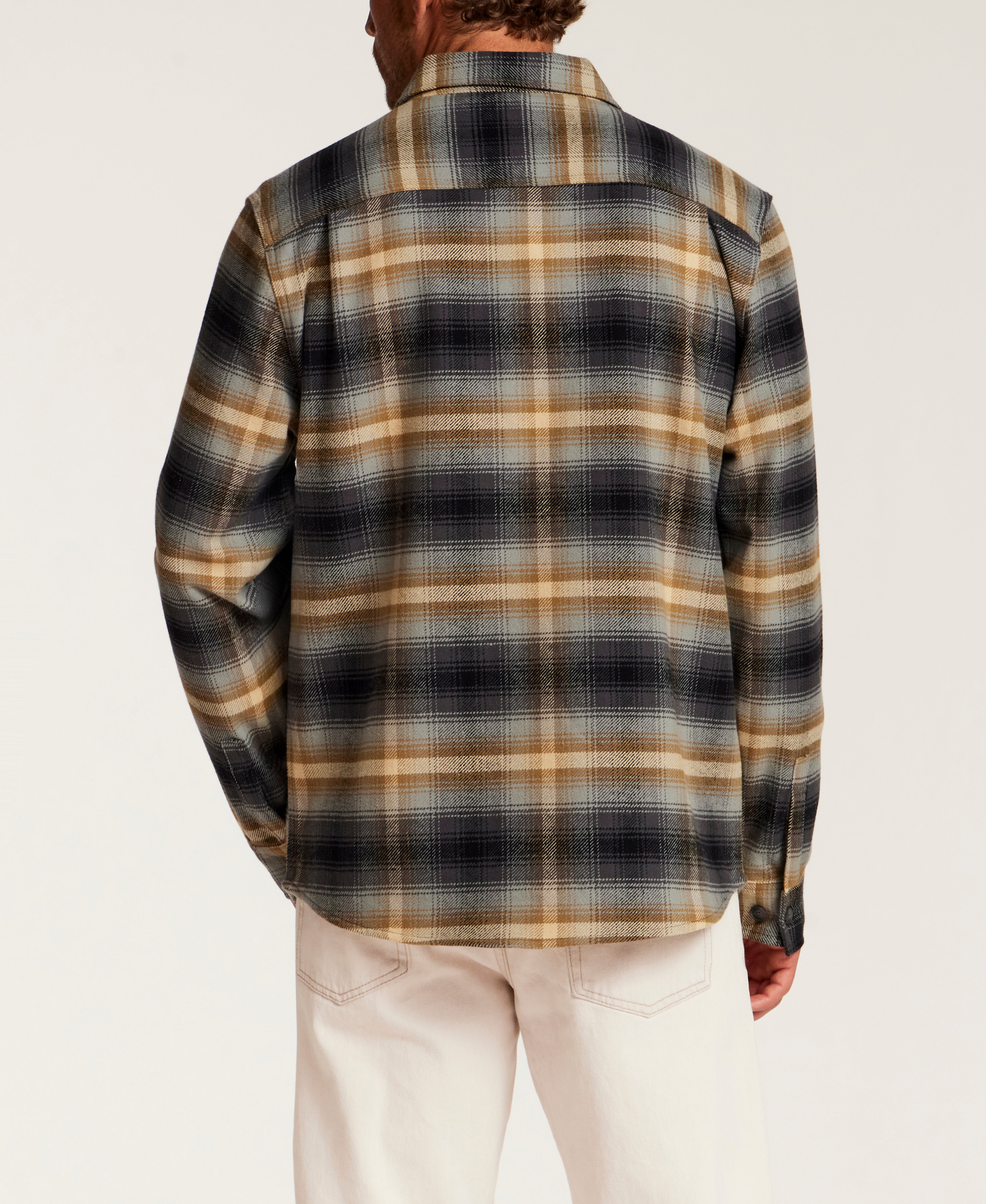 Lumberjack Plaid Shirt Jacket in Poppy Seed