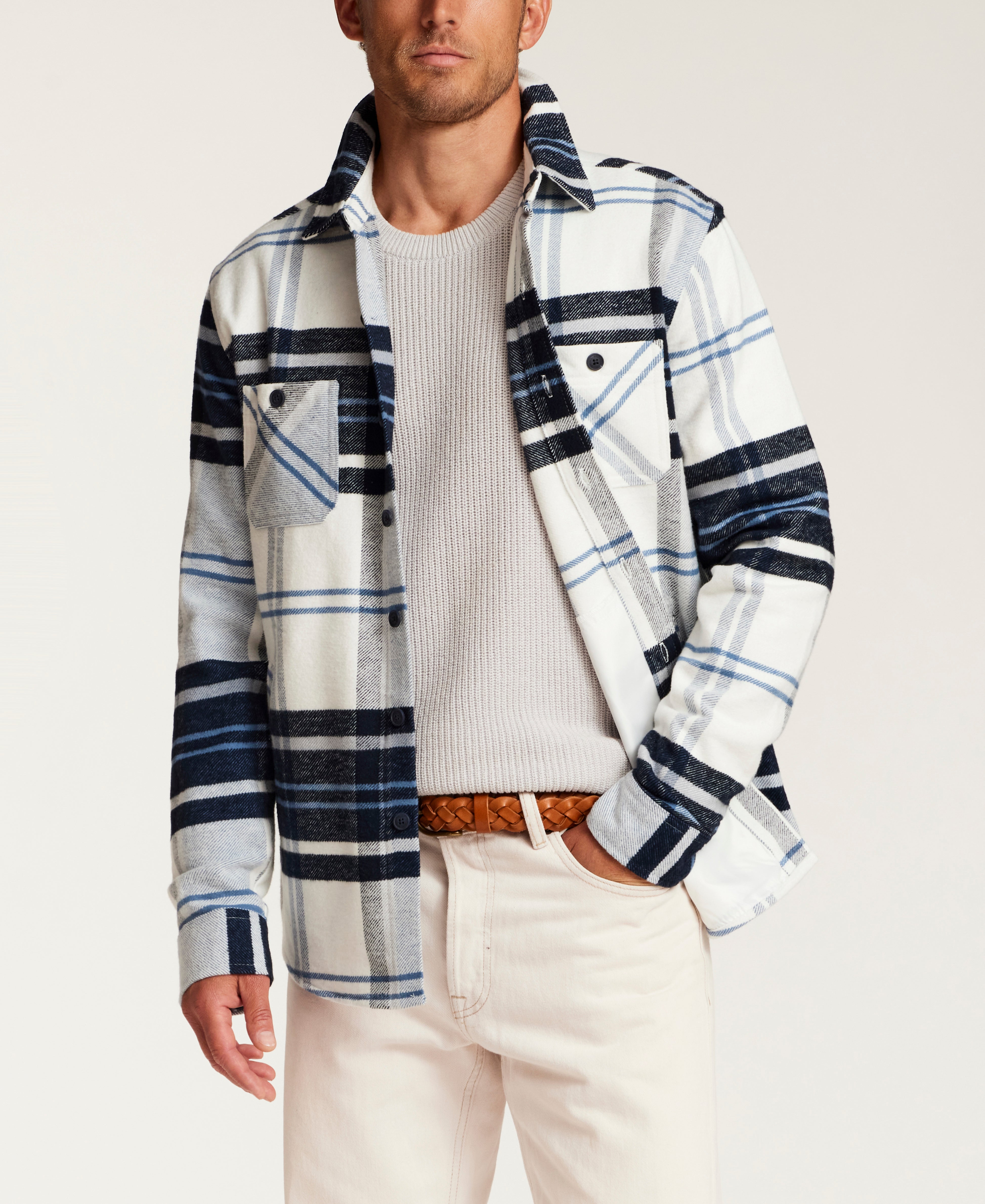 Lumberjack Plaid Shirt Jacket in Spring Lake