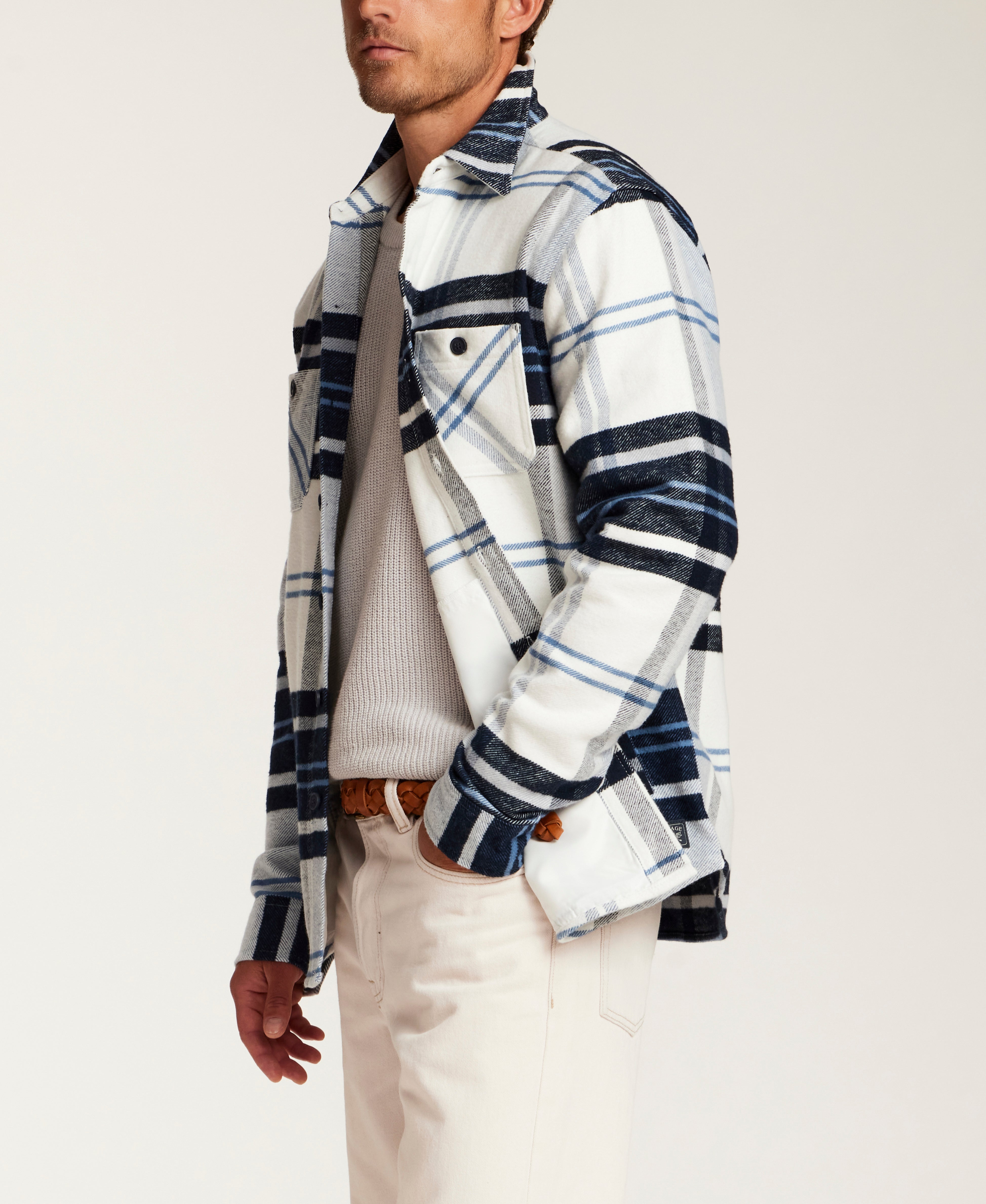 Lumberjack Plaid Shirt Jacket in Spring Lake
