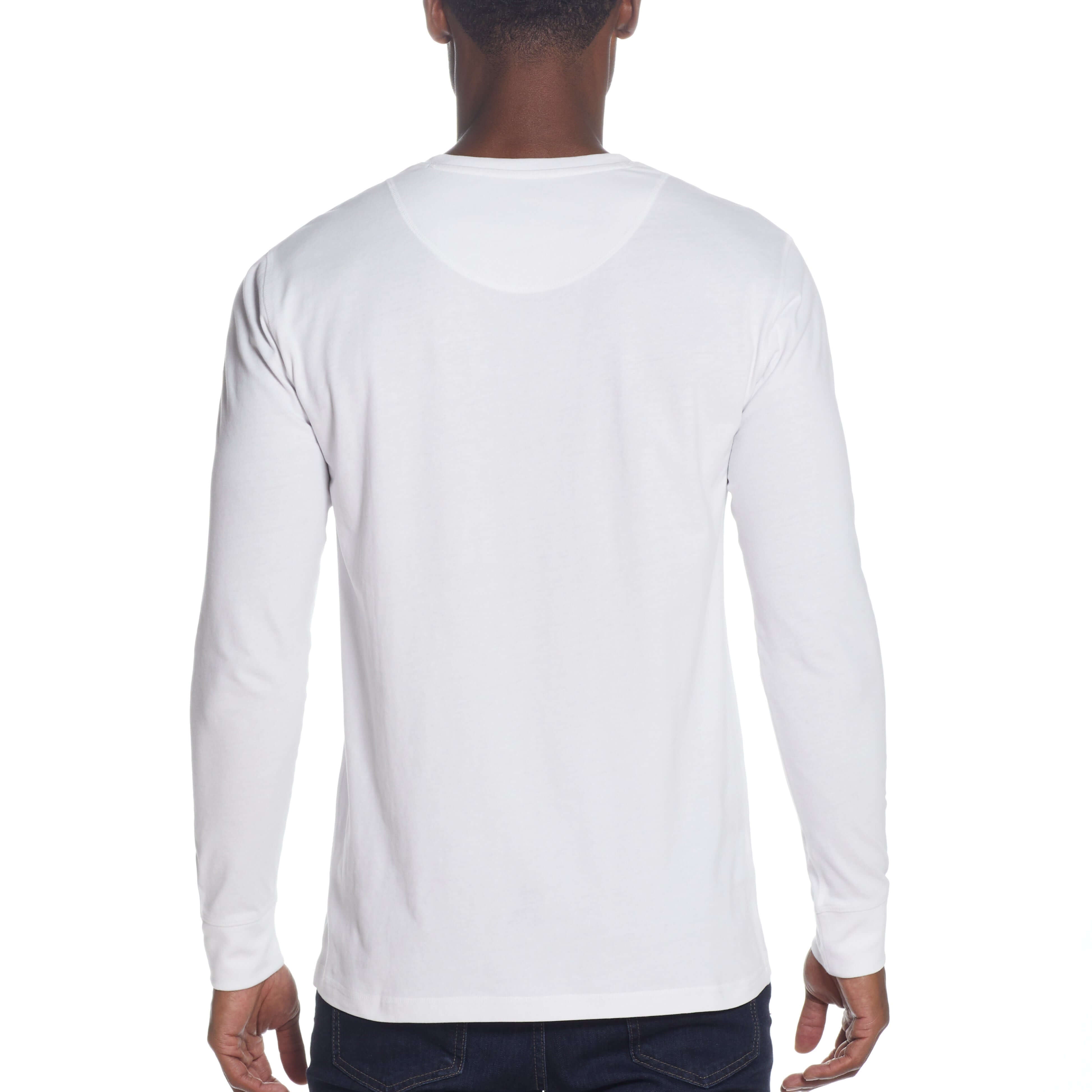 Long Sleeve Brushed Jersey Henley - White – Weatherproof® Vintage