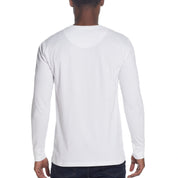 Long Sleeve Brushed Jersey Henley In White