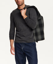 The Signature Henley in Black Heather