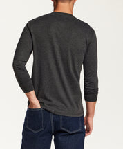 The Signature Henley in Black Heather