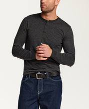 The Signature Henley in Black Heather