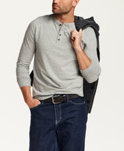 The Signature Henley in Light Grey Heather